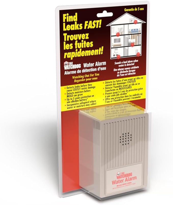 THE BASEMENT WATCHDOG Model BWD-HWA 110 dB Battery Operated Water Alarm