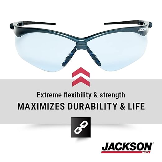 Jackson Safety SG Safety Glasses - Eye Protection for Men & Women - ANSI Z87.1 - Pack of 12 (Multiple Styles)