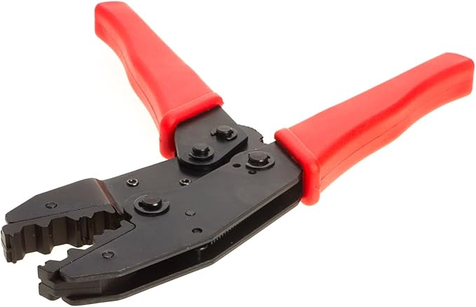 Professional Heavy-Duty Ratchet Coax Coaxial BNC Connector Crimping Tool for F, RG6, RG55, RG58, RG59, RG62 Siamese Cables – Ideal for CCTV Security Cameras