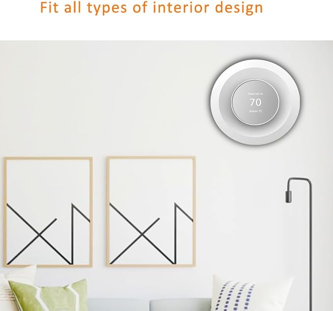 Wall Plate Made for The Nest Thermostat 2020 | Google Nest Thermostat Trim Kit Accessory | Easy Installation | Snow