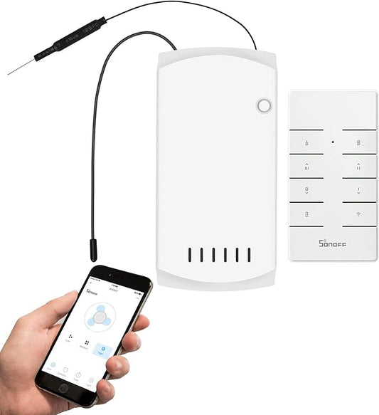 SONOFF iFAN04 WiFi Ceiling Fan Light Controller, APP Control&Remote Control, Compatible with Alexa & Google Home Assistant, No Hub Required(2.4G WiFi)