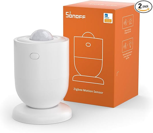 SONOFF SNZB-03P Zigbee Motion Sensor, 3-Year Battery Life, for Alert System and Automations Wireless Motion Detector, SONOFF Zigbee Bridge Required, Batteries Included(2 Pack)