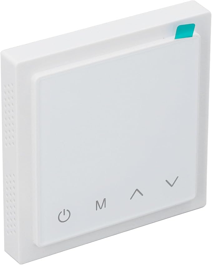 Smart Thermostat, Accurate Temperature Control Electric Underfloor Heating Thermostat LED Display Anti False Temperature, Programmable (White)