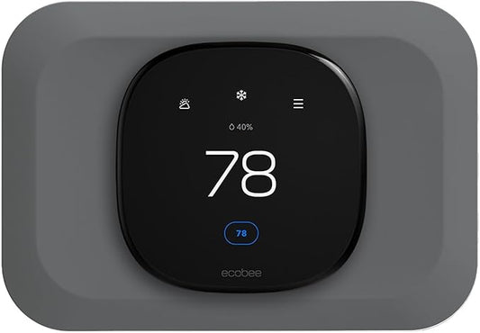 Wall Plate Cover Compatible with New 2022 Ecobee Smart Thermostat Premium & 2022 Ecobee Smart Thermostat Enhanced, Programmable WiFi Thermostat Accessory, Grey