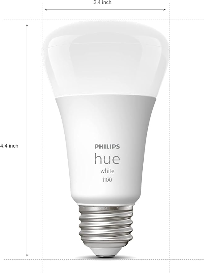 Philips Hue Smart 75W A19 LED Bulb - Soft Warm White Light - 1 Pack - 1100LM - E26 - Indoor - Control with Hue App - Works with Alexa, Google Assistant and Apple Homekit