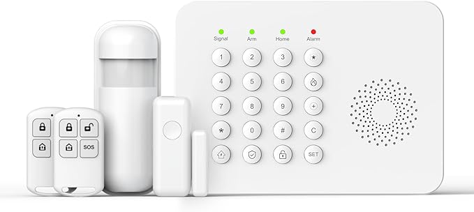 Home Alarm System,Wireless Home Security System with Door and Motion Sensors,5 Piece Alarm Kits,4G SMS/Phone App Instant Alerts,24/7 Professional Monitoring for Villa,Apartment,Kids Safety