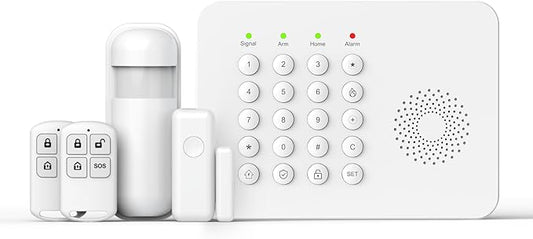 Home Alarm System,Wireless Home Security System with Door and Motion Sensors,5 Piece Alarm Kits,4G SMS/Phone App Instant Alerts,24/7 Professional Monitoring for Villa,Apartment,Kids Safety