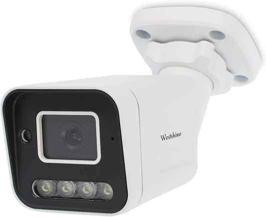 5MP PoE IP Bullet Security Camera,Full Color Night Vision,Human Detection,2.8mm Wide Angle,Built-in Mic for Two-Way Audio,Outdoor IP67 CCTV Camera in Metal Housing