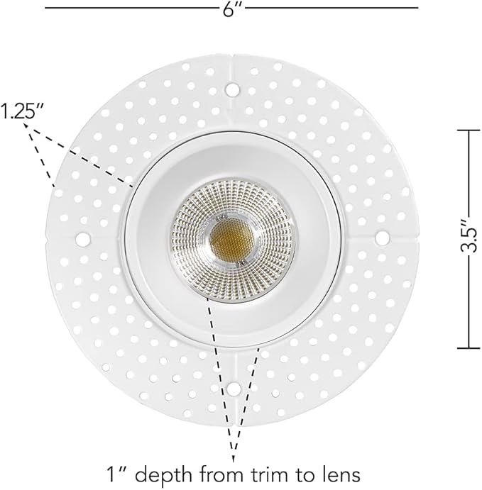 Maxxima 4 in. Trimless Ultra-Thin Recessed Anti-Glare LED Downlight Canless IC Rated 1000 Lumens 5 Color Temperature Selectable 2700K/3000K/3500K/4000K/5000K Dimmable 90 CRI 5 CCT Slim J-Box Included