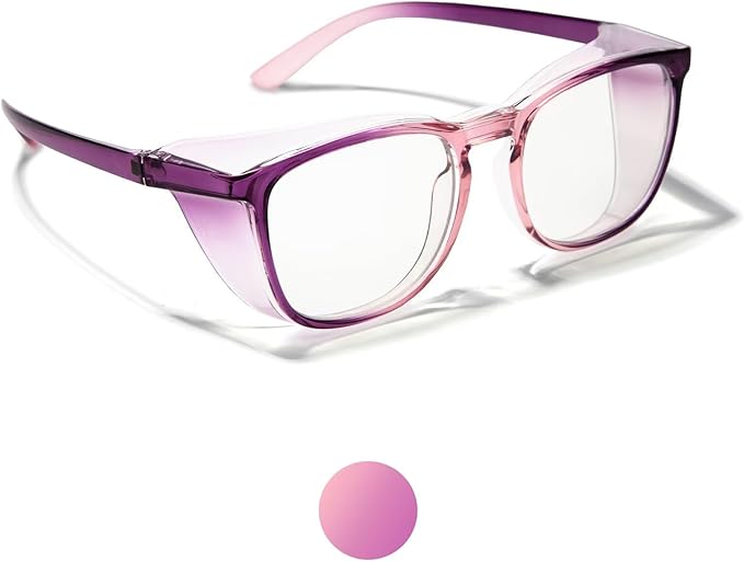 LianSan Oversize Anti-Fog Safety Glasses for Nurses, Z87.1 Certified Goggles for Women, Square UV Protection