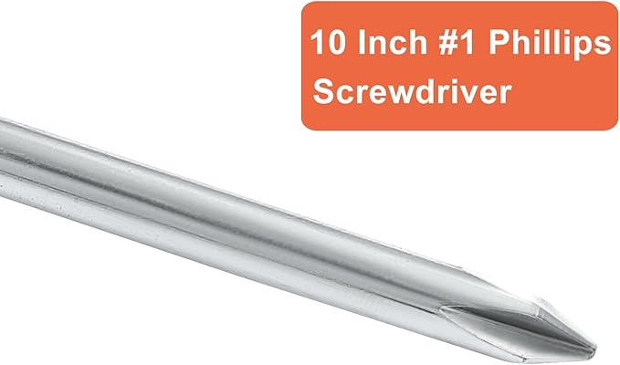 Piutouyar 10 Inch Phillips Screwdriver, Extra Long Shaft Cross Head Screwdriver With Magnetic Tip for Home Improvement