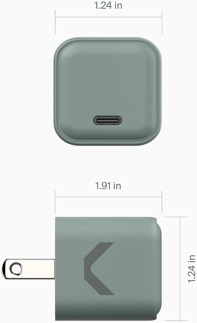 CLEMM Core 35W USB-C Charger, Core GaN PPS, USB-C Power Adapter for iPhone 16/15/14/13/12/11/X, Galaxy S24 Ultra/S23 (Core 35)