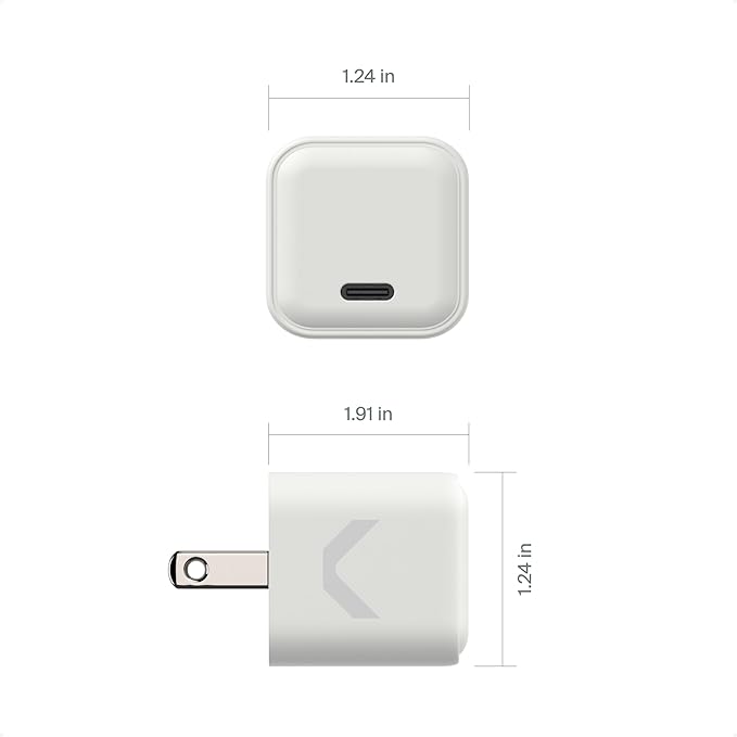 Clemm Core 35W USB-C Charger, GaN PPS, 3-Port USB-C/USB-A Charger, Compatible with iPhone 16/15/14/13/12/11, Galaxy S24 Ultra/S23