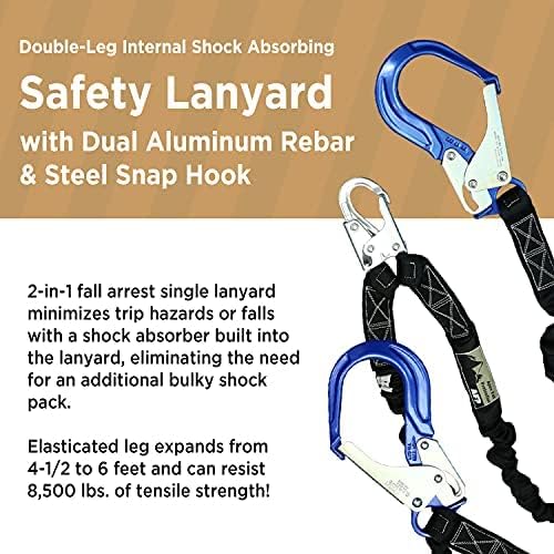 AFP Demon Fall Protection Comfortable Safety Harness (OSHA/ANSI PPE), Harness for Men Construction, Safety Harness Fall Protection Kit