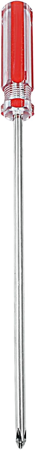 Piutouyar 8 Inch Phillips Screwdriver, Extra Long Shaft Cross Head Screwdriver #2 Magnetic Tip Screwdrivers Long Screwdriver for Repair Home Improvement, Red