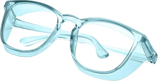 Safety glasses Goggles Nurses Protective Eyewear - Anti Fog Square Frame Stylish Clear Glasses for Women Men