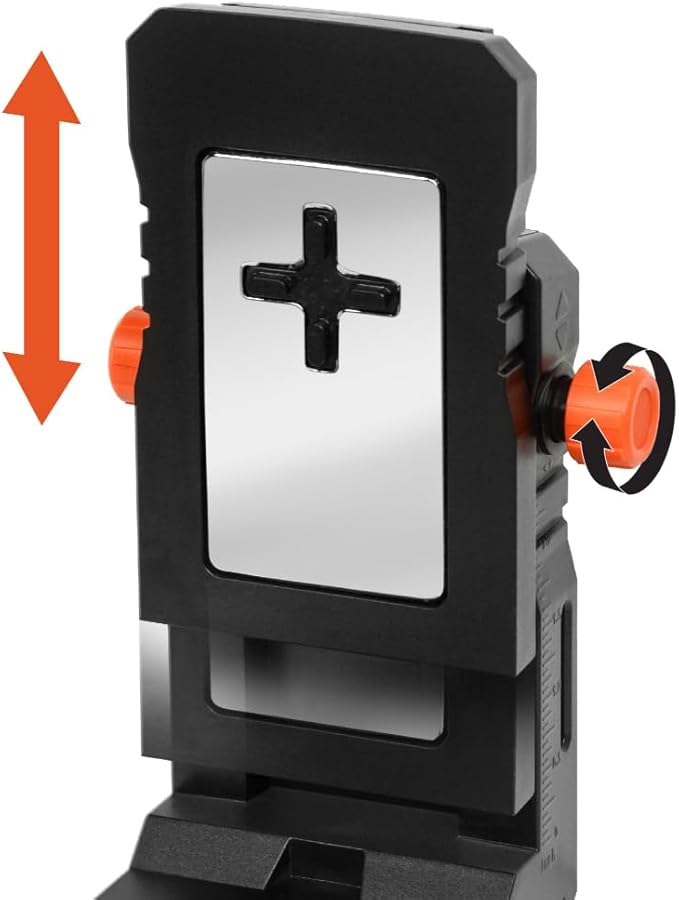 Johnson Level & Tool 40-6422 Magnetic 360° Laser Mounting Bracket for JLN Cross-Line, JDT Dot, and JLD Combination Lasers, Multi-Function Mount, Two Velcro Straps