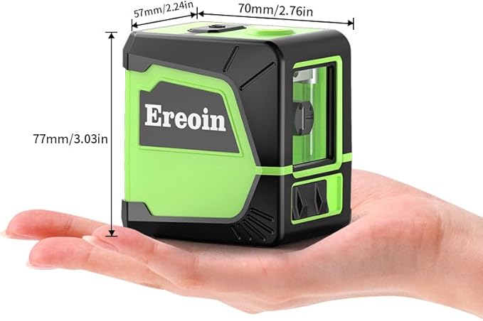 Laser Level Self-leveling Green Cross laser tool with vertical and horizontal lines,360 degree rotation self-leveling mode&IP54 waterproof for Picture Hanging Indoor & Outdoor