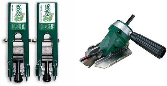 PacTool SA903 Gecko Gauge - Siding Mounting Kit & SS724 Snapper Shear Pro - Cutting Tool for Fiber Cement Board - Power Shears Professional Power Tools
