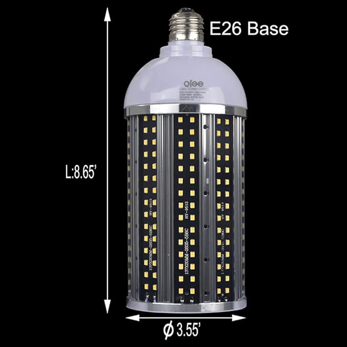700W Equivalent LED Corn Light Bulb,7800 Lumen 5000K 60W Large Area Daylight White E26/E27 Medium Base for Outdoor Indoor Garage Warehouse Factory Workshop Street Backyard New Upgraded