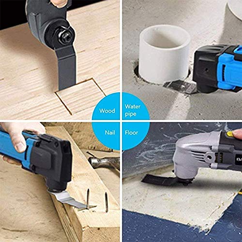 100 pcs Wood Oscillating Multitool Saw Blade Set Fits Fein Multimaster Porter Cable Black & Decker Bosch Dremel Craftsman Ridgid Ryobi Makita Milwaukee Dewalt Rockwell
