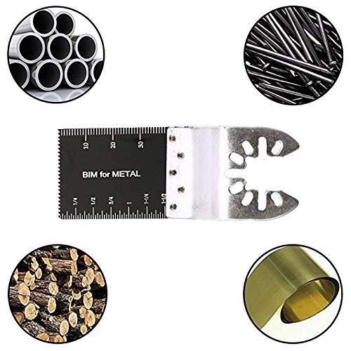 50PCS Bi-Metal Oscillating Multitool Quick Release Oscillating Saw Blades Fits Fein Multimaster, Porter Cable, Black&Decker, Bosch Craftsman, Ridgid, Makita, Milwaukee, Dewalt etc