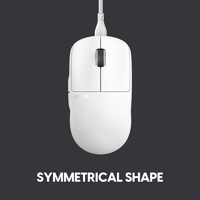 Pulsar Gaming Gears X2 Wired Gaming Mouse, Ultra Lightweight, Optical Switch, 26000 DPI, Motion Sync, PAW3395 Sensor (Medium, Wired, White)