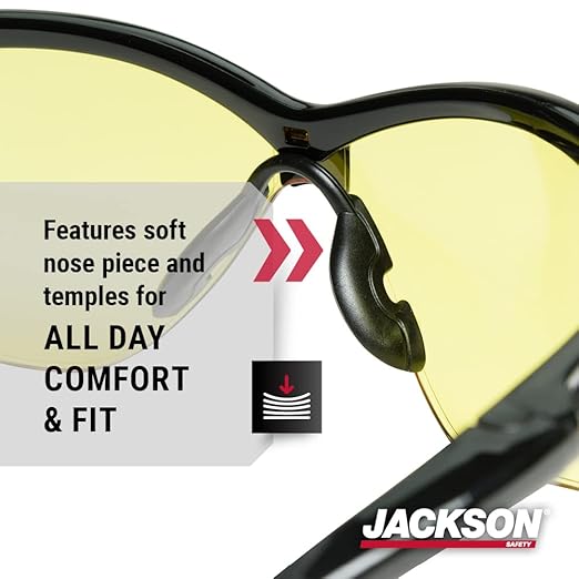 Jackson Safety SG Safety Glasses - Eye Protection for Men & Women - ANSI Z87.1 - Pack of 12 (Multiple Styles)