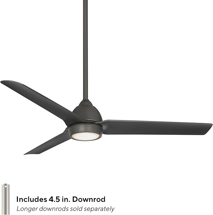 WAC Smart Fans Mocha Indoor and Outdoor 3-Blade Smart Home Ceiling Fan 54in Oil Rubbed Bronze with 3000K LED Light Kit and Remote Control works with Alexa and iOS or Android App