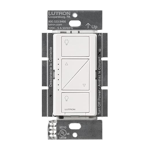 Lutron Caseta Original Smart Dimmer Switch (Lutron Smart Hub Required), for LED Lights, 150 Watt, Single-Pole/3-Way, No Neutral Required, PD-6WCL-WH-2, White, 2 Pack