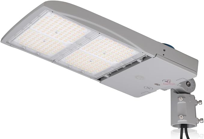 RuggedGrade 300 Watt - NextGen IV Series LED Shoebox Light with Photocell - 45,000 Lumen - Color Selectable 30K/40K/50K - Slip Fit Mount - Gray