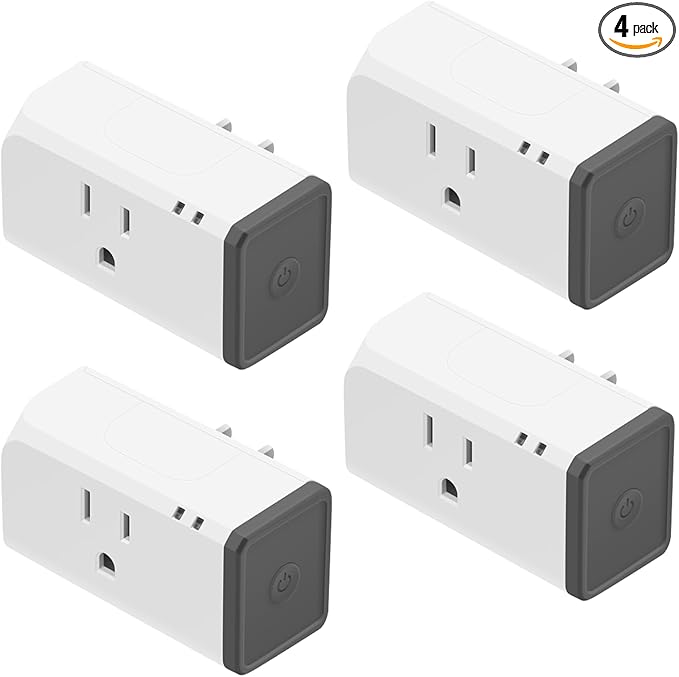 SONOFF S31 WiFi Smart Plug with Energy Monitoring, 15A Smart Outlet Socket ETL Certified, Work with Alexa & Google Home, IFTTT Supporting, 2.4 Ghz WiFi Only (4-Pack)
