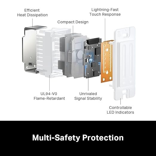 Kasa Smart Ceiling Fan Control & Dimmer Switch | Adjustable 4-Speed Fan & Brightness Control | Works w/Apple HomeKit, Alexa & Google Home | 2.4G Wi-Fi Only, Single Pole, Neutral Wire Required | KS240