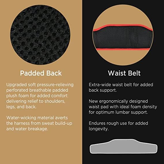 AFP Demon Fall Protection Comfortable Safety Harness (OSHA/ANSI PPE), Harness for Men Construction, Safety Harness Fall Protection Kit