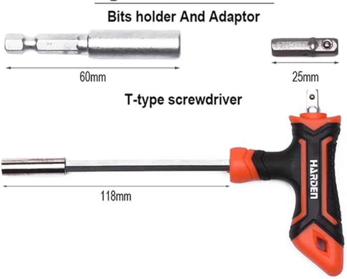Edward Tools 28 Piece Ratchet Screwdriver Set - Ratchet Screwdriver, T Type Screwdriver - Magnetic Tips includes Phillips, Slotted, Hex, Torx, Pozi - 5-13mm socket set - Ergo Handle - Organizing Case