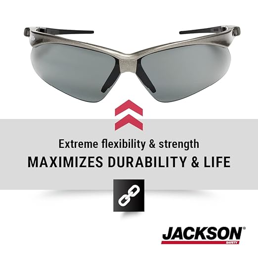 Jackson Safety SG Safety Glasses - Eye Protection for Men & Women - ANSI Z87.1 - Pack of 12 (Multiple Styles)