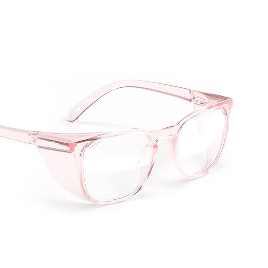 Stoggles Square Z87.2 Certified Polycarbonate Small Fit Safety Glasses, Scratch & Shatter-Proof, Blue-Light & UV Blocking Lens, Top & Side Shields, Anti-Fog Dip Coated, Protective & Stylish Eyewear