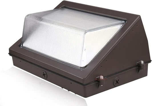 RuggedGrade 80W LED Wall Pack - Durado IV Series - 11,600 Lumens - 5000K Bright White - Semi Cut-Off - Brown - Outdoor LED Wall Light - DLC 5.1 Premium