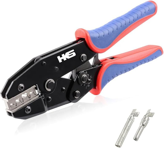 HKS Crimping Tool for Solar PV Cable Connectors - Ratcheting Wire Crimpers - AWG 14-8 (2.5-10mm²) - Ratchet Terminal Crimper - Electrical Crimping Tool