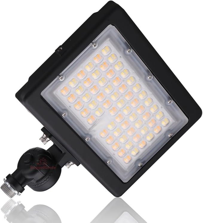 RuggedGrade 80W LED Flood Light | Kivo II Series | 11,600 Lumens | Color Selectable 3000K/4000K/5000K | Outdoor Waterproof Security Light | Knuckle Conduit Mount | DLC 5.1 Premium