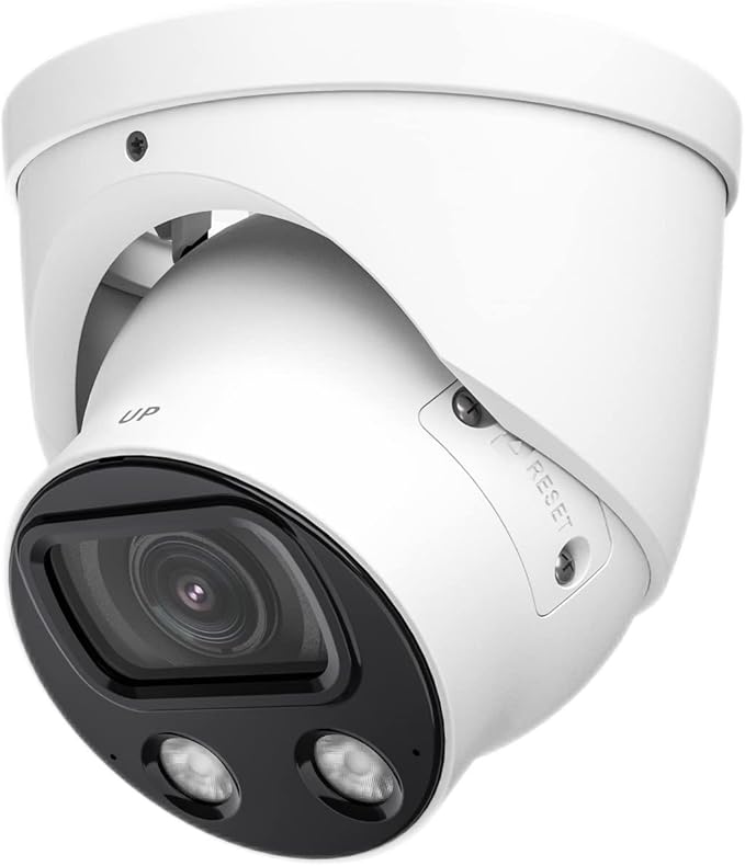 EmpireTech IPC-Color4K-T 4K Full-Color Ultra Low Light 8MP 1/1.2" CMOS Smart AI Starlight Turret IP Camera,Build-in Warm LED, Built-in Mic,SMD 3.0,PoE and ePoE,IPC-Color4K-T 3.6mm White