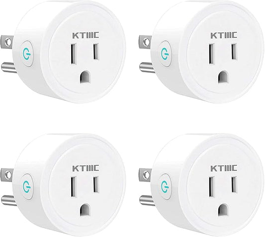KTMC Smart Plug 4 Pack, Alexa & Google Home Compatible, No Hub Required, Remote Control, ETL Certified