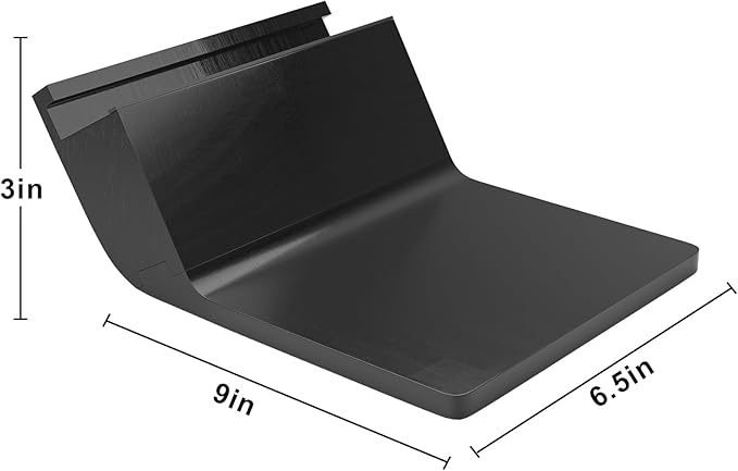 Wooden Laptop Stand, Ergonomic Computer Stand for Desk, Portable Laptop Riser, Notebook Stand Holder Compatible with MacBook Pro/Air, Dell, HP, Lenovo and All Laptops (10-17 inch), Black