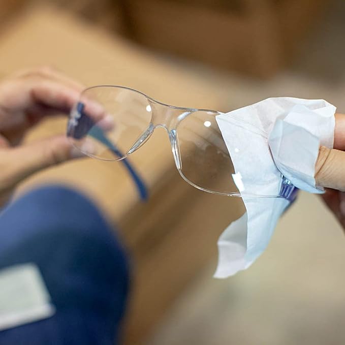 BISON LIFE Safety Glasses - Scratch Resistant Wrap Around Eyewear, Polycarbonate ANSI Z87.1 Impact Resistant Lens