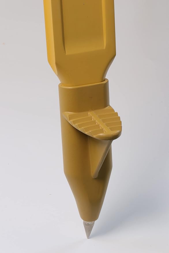 Fiberglass Surveying Tripod, Heavy Duty Yellow Fiberglass and Wood Tripod with Twist Clamp and Copper Center Screw for Robotic Total Stations and Theodolite (Flat Head-C)