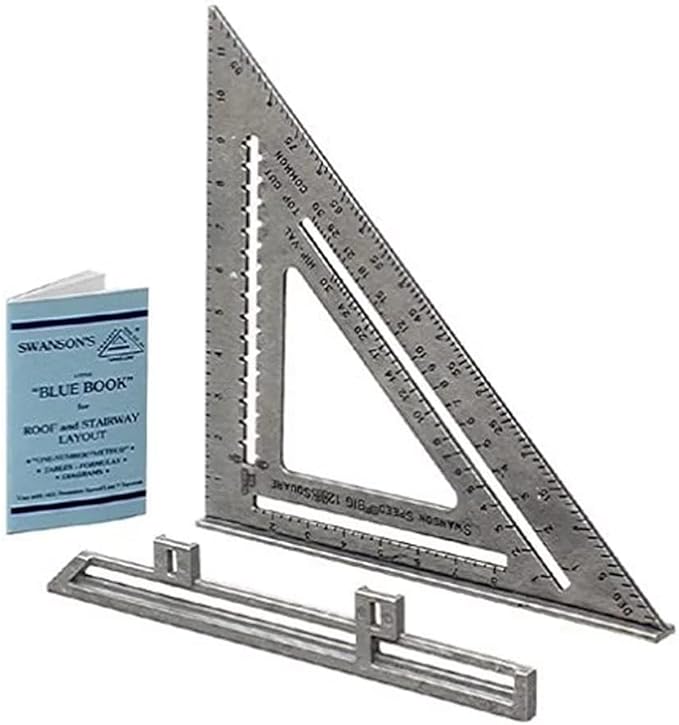 Swanson Tool Co S0107 "Big 12" 12-Inch Speed Square Layout Tool with Blue Book