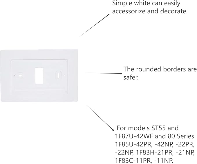 F61-2663 Wall Plate for Sen si Wi-Fi Programmable Thermostat,Hand Control, White (5)
