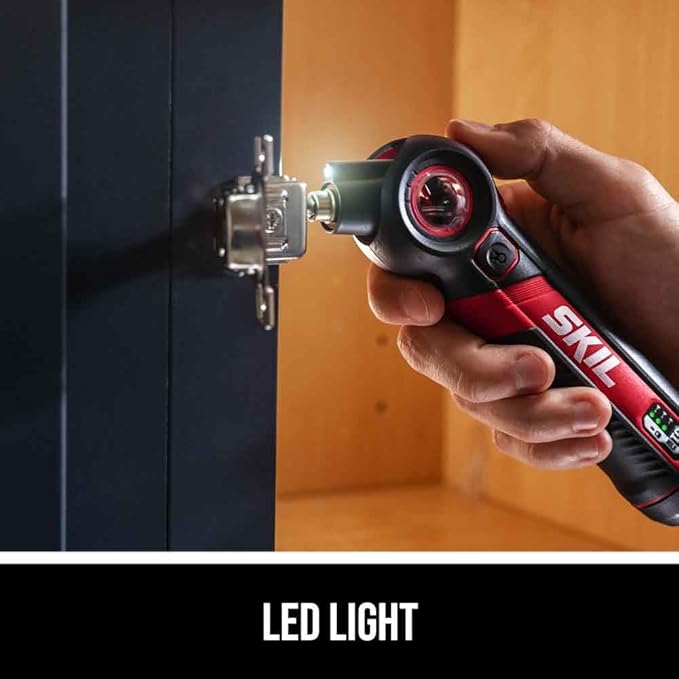 SKIL Twist 2.0 Rechargeable 4V Screwdriver with Pivoting Head, Torque Setting, USB-C Charging Cable & 2PC Bit Set-SD5619-01