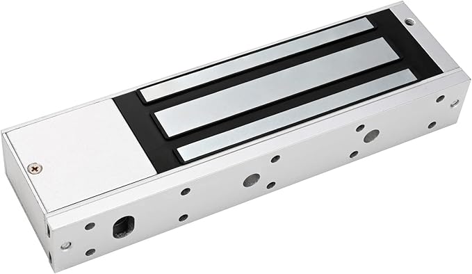 Mag Lock 1200LBS Holding Force Electromagnetic Commercial Lock 12V LED Indicator When Closed NO/NC Options,for Access Control System with Aluminum L&Z Brackets (W-1200LBS Lock+Z L Bracket)