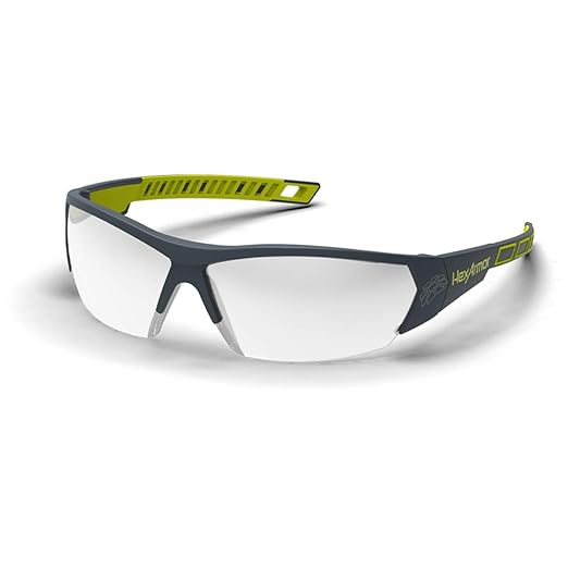 HexArmor MX250 Silver Mirror 53% tinted safety glasses for men and women | Anti-fog | Scratch resistant wrap around lenses | Adjustable side arms | Certified ANSI Z87 | 100% UV protected eyewear